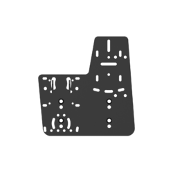 Trak Racer Right Side Shifter & Handbrake Combination Bracket - Universal for all Sim Rigs TR80-HBSM-R4