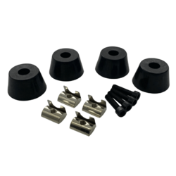 Trak Racer TR8020 4-Piece Set of Rubber Feet Floor Protectors including Mounting Screws and Nuts TR80-RFSET