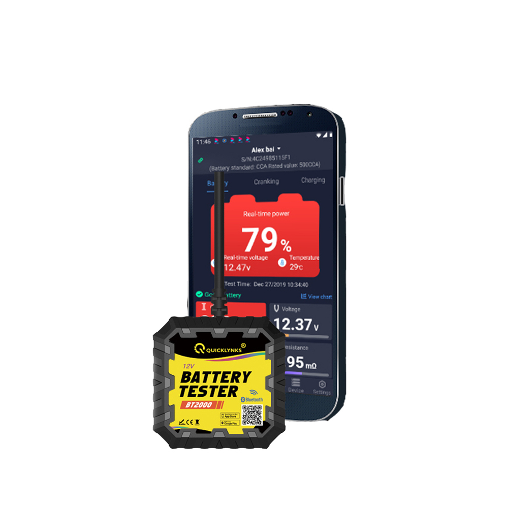 Universal Bluetooth 4.0 12V Portable Battery Tester Monitor with App BT2000