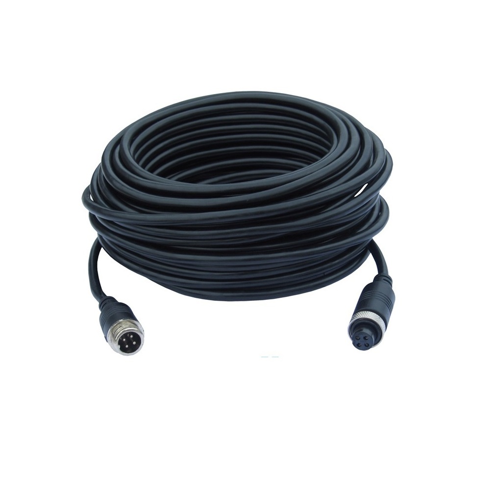 15M 4Pin Video Extension Cable Wire (Single) Industrial Grade Plugs Aviation For Rear View Reversing Camera Car Truck AU | EC-151