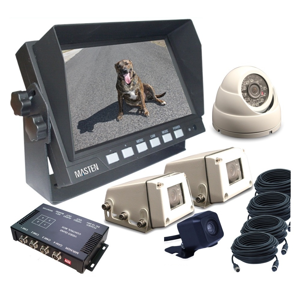  7"HD Monitor & CMOS All Round View Reverse Camera Kit Safety Visibility HD KIT-CAM11-M