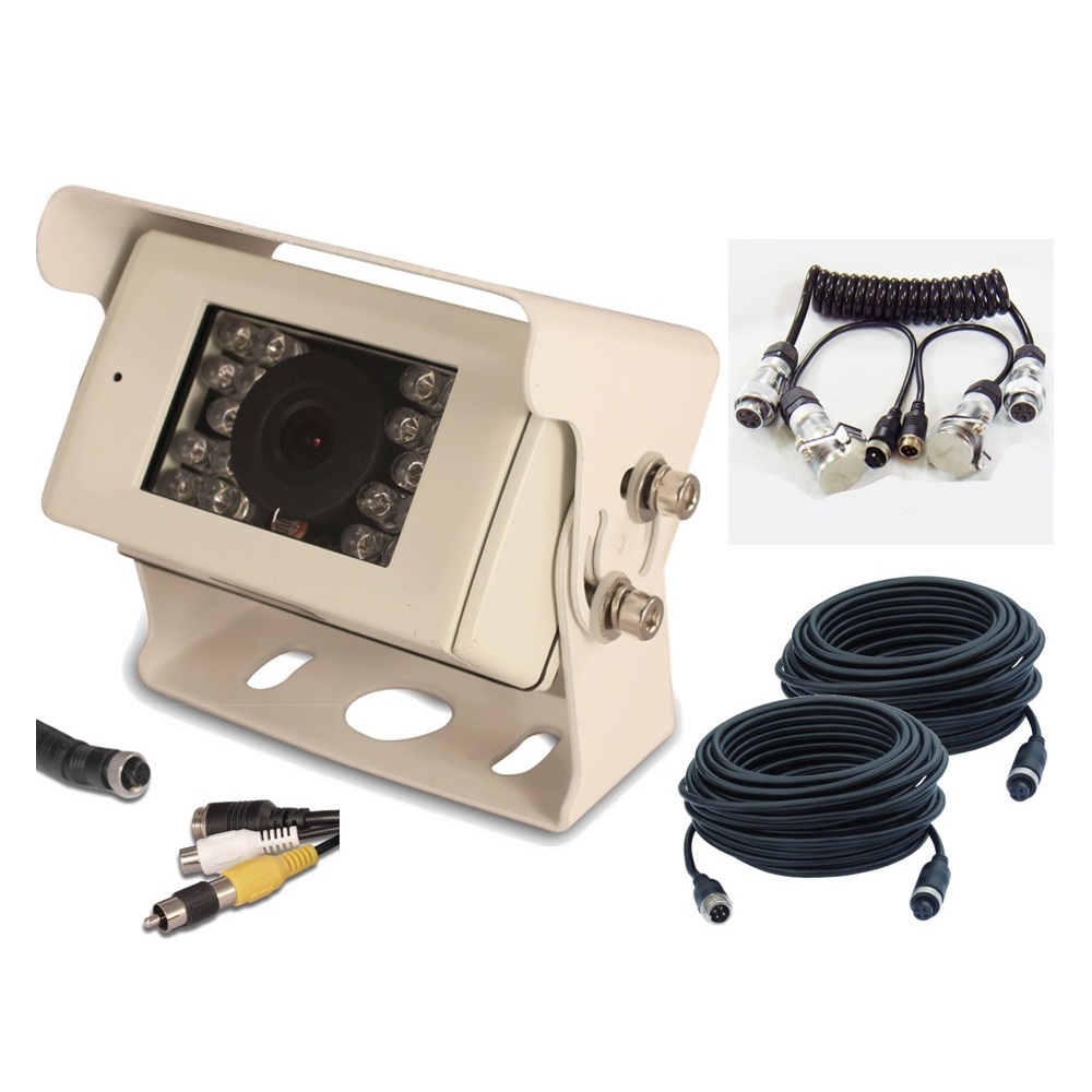 Caravan CMOS Reverse Camera Kit HD Safety Visibility Spiral Hitch Cable Duty KIT-CAM7