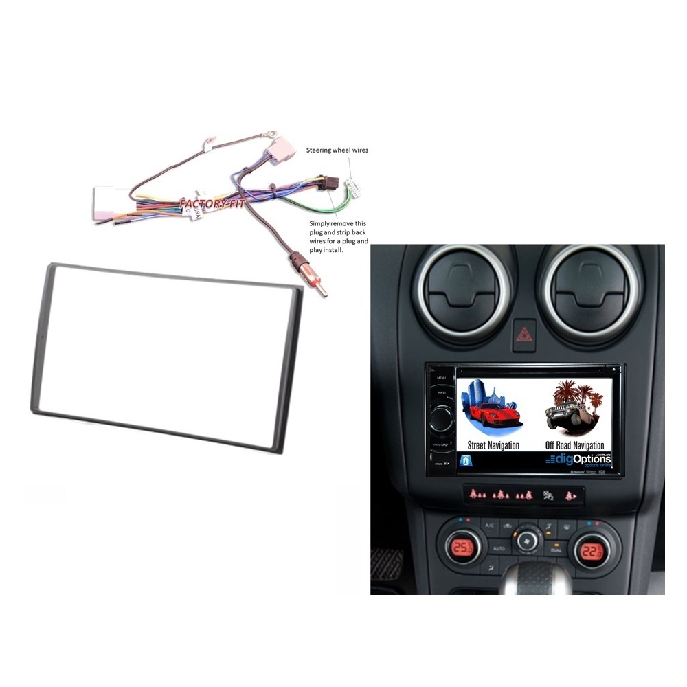 Radio Fascia Facia for NISSAN Tiida Xtrail Qashqai Patrol Xtrail Navara Trim Dash Kit