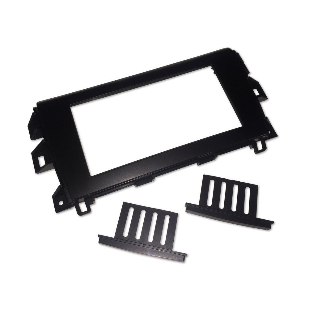 For NISSAN NAVARA D23 NP300 2015+ BLACK fascia panel GPS DOUBLE-DIN FACIA KIT dash KIT-N03