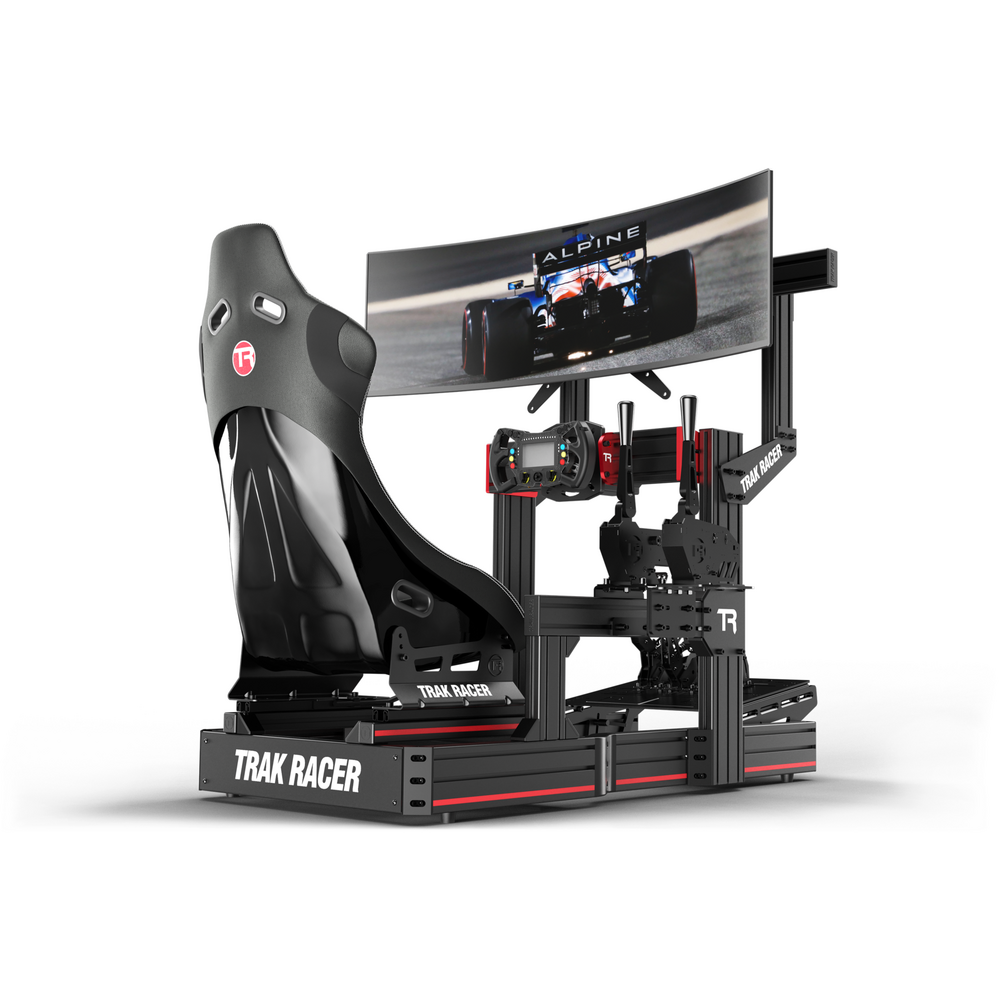 TRAK RACER TR8020 Black Cockpit-Mounted Single Monitor Stand with VESA Mount KIT-TR80SINCM-BLK2