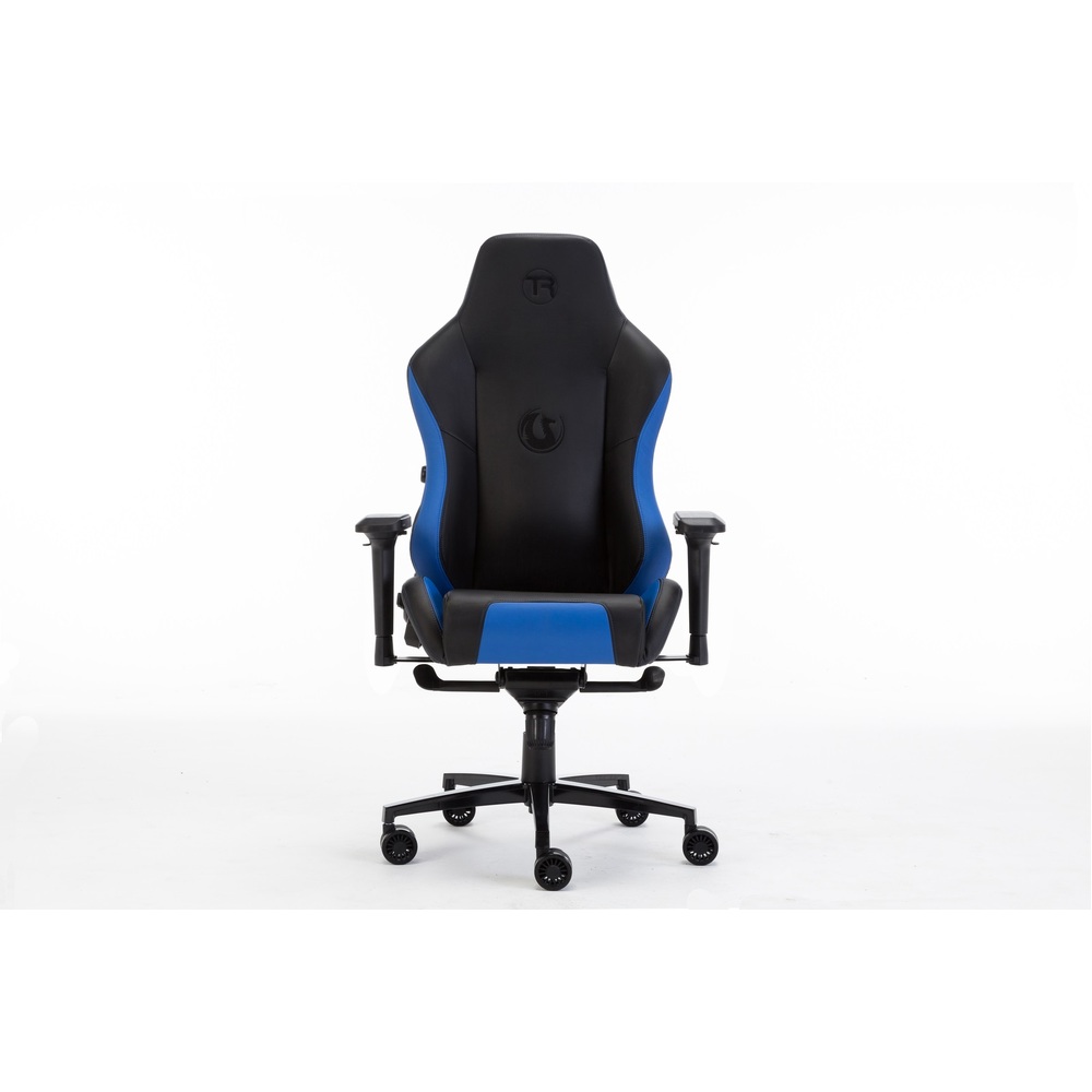 TRACK RACER KNIGHT Gaming Chair | Office Computer Seating Racing PU Leather Executive Massage Racer Recliner Black & Blue Race KNIGHT-L