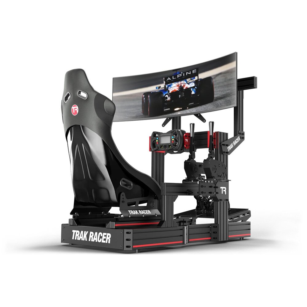 TRAK RACER Cockpit-Mounted Single Monitor Stand - up to 80" - Display Centre Profile 800mm Long | MS-CM-SML-AU