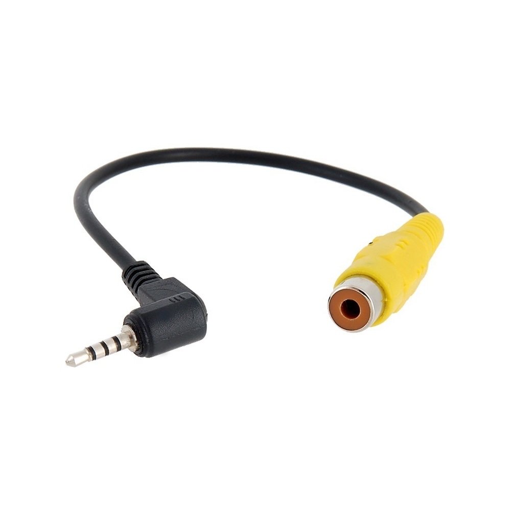3.5mm RCA Car Reverse Camera Adapter To 2.5mm Jack GPS AV-IN Plug Cable AV 