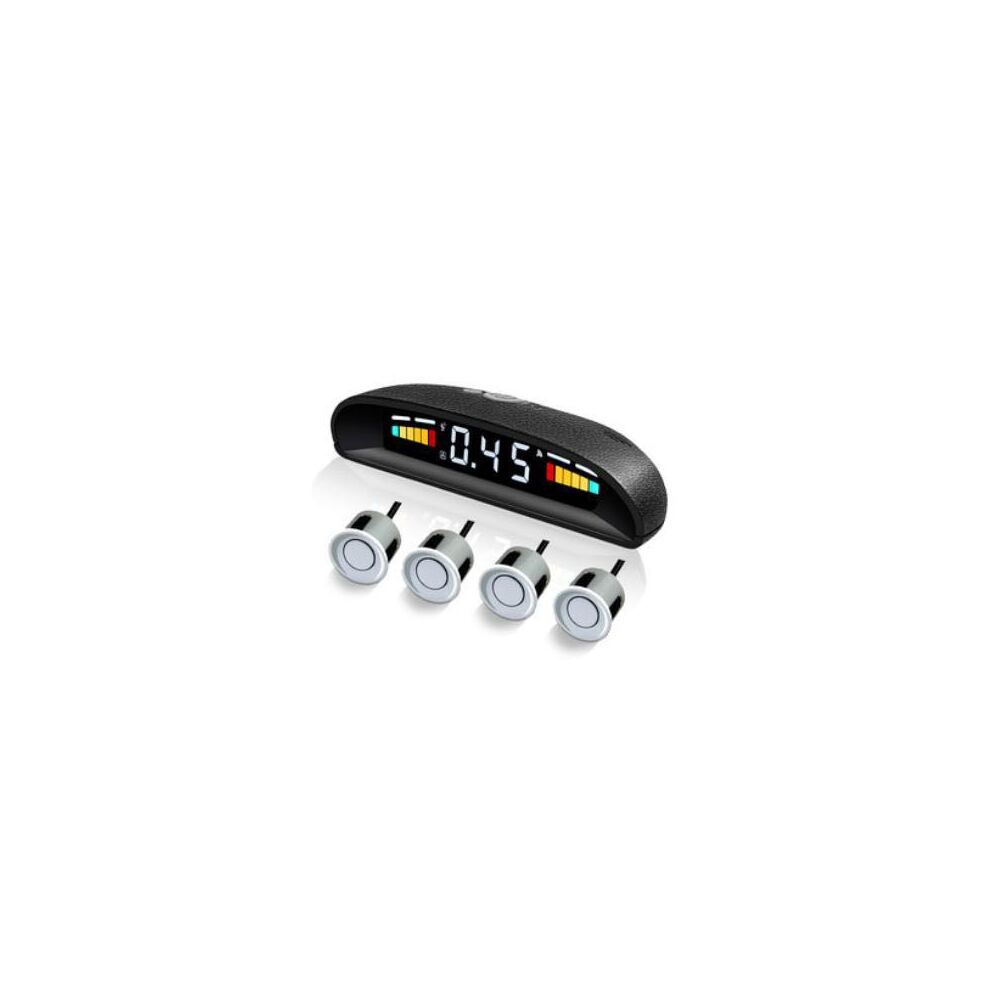 Wireless Parking Assistance System with 8 Black Sensor Kit with Buzzer and colour LED display - Metal bumper PS8-W-BM