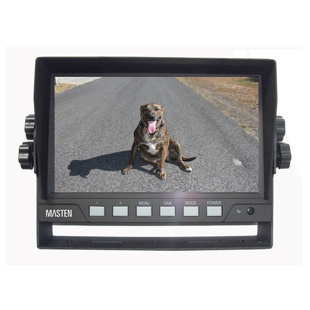 9 inch QUAD TFT-LCD Car Monitor Backup Camera 4 Inputs Full Colour LED