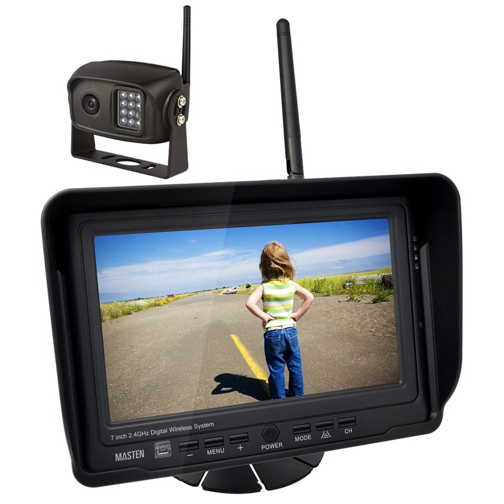 2.4GHz  HD Wireless 7" Monitor CCD Camera Reverse Rear View Car Truck Kit IR    Horse Float