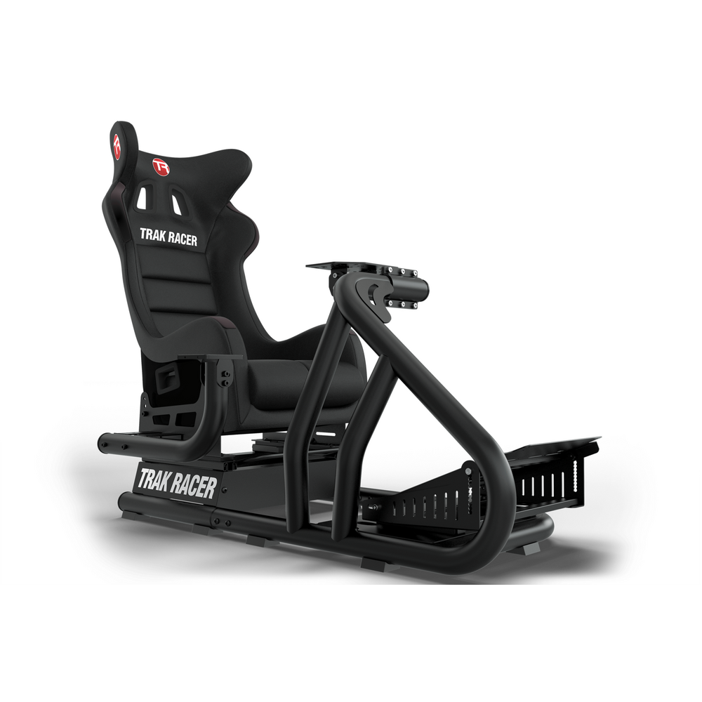 TRAK RACER RS6 MACH 3 Black Racing Simulator and GT Style Fiberglass Seat RS6-03-B-SEAT3