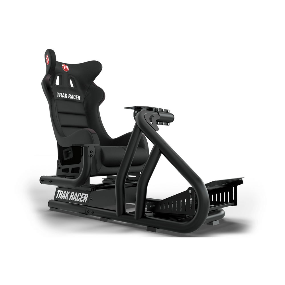 TRACK RACER RS6 MACH 3 Black Racing Simulator and GT Style Fiberglass Seat RS6-03-B-SEAT3