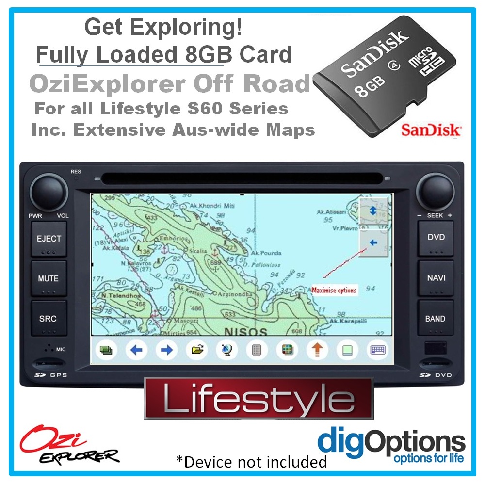 8GB Card Pre-loaded with Australia-wide Navigation Topographic Digital Map