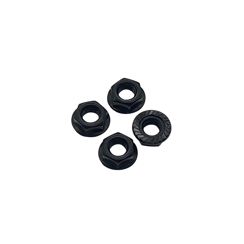 TRAK RACER M8 Flange Nuts - Set of 4 Commonly used on Pedal Mounts