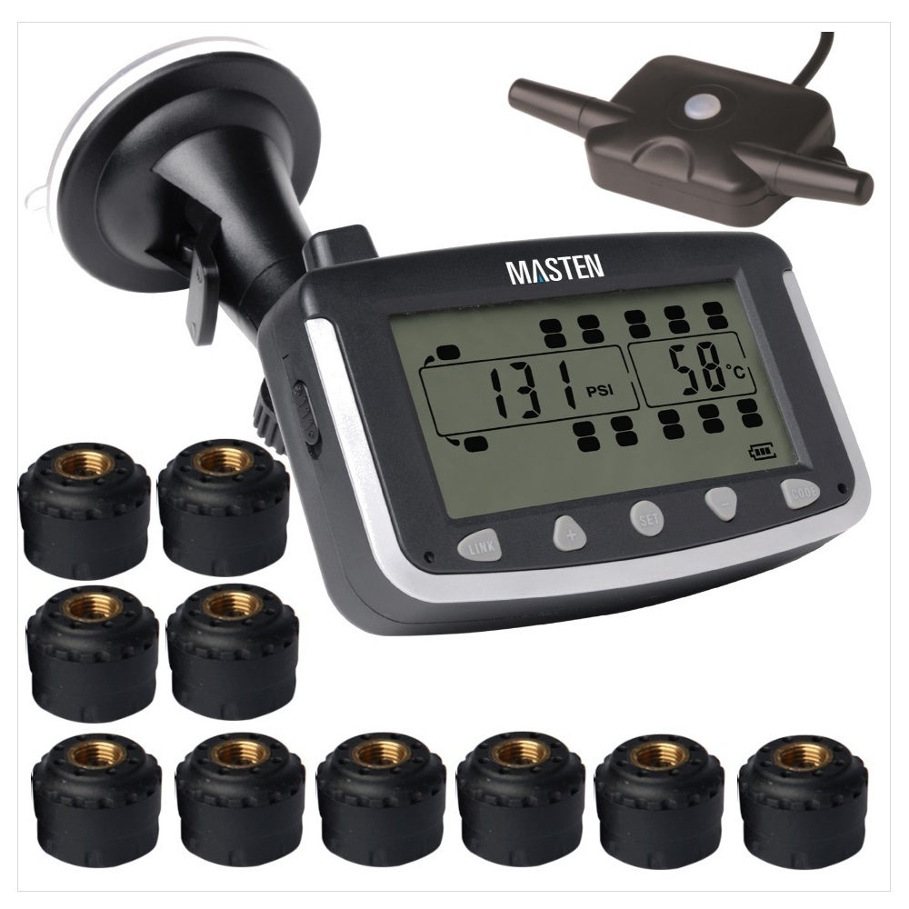 10 TPMS Tyre Pressure Monitoring System Caravan Truck RV Sensor LCD 4WD Wireless 4x4 TP-19-10