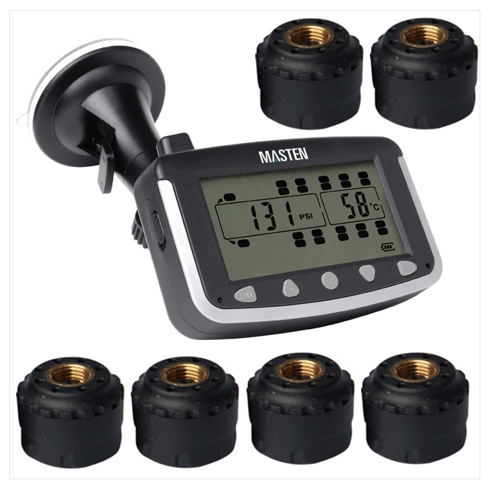 6 TPMS Tyre Pressure Monitoring System Caravan Truck RV Sensor LCD 4WD Wireless 4x4 TP-19-6