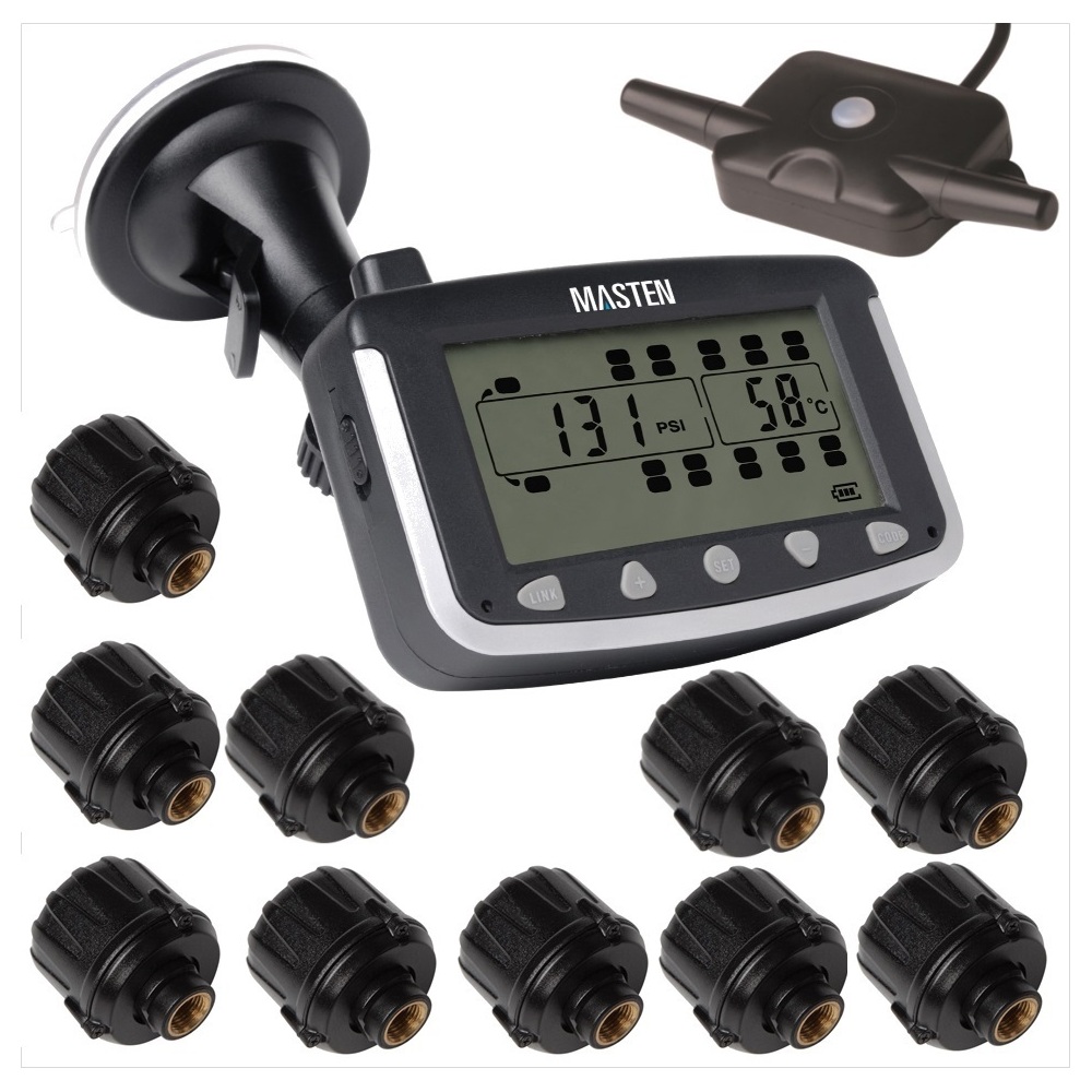 Wireless Universal Motorcycle Tire Pressure Monitor， High Accurancy Motor TMPS Tyre Pressure Monitoring System ，LCD Real-time Display Tyre Pressure 