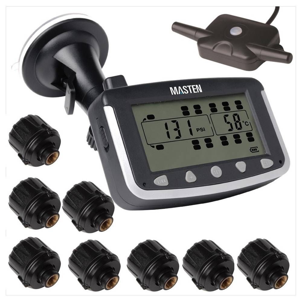8 Truck TPMS Tyre Pressure Monitoring System Caravan Truck RV Sensor LCD 4WD Wireless 4x4 TP-24-8