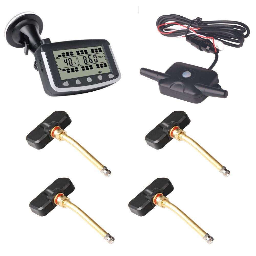 Truck TPMS Tyre Pressure Monitoring System Caravan Truck RV Sensor LCD 4WD Wireless 4x4