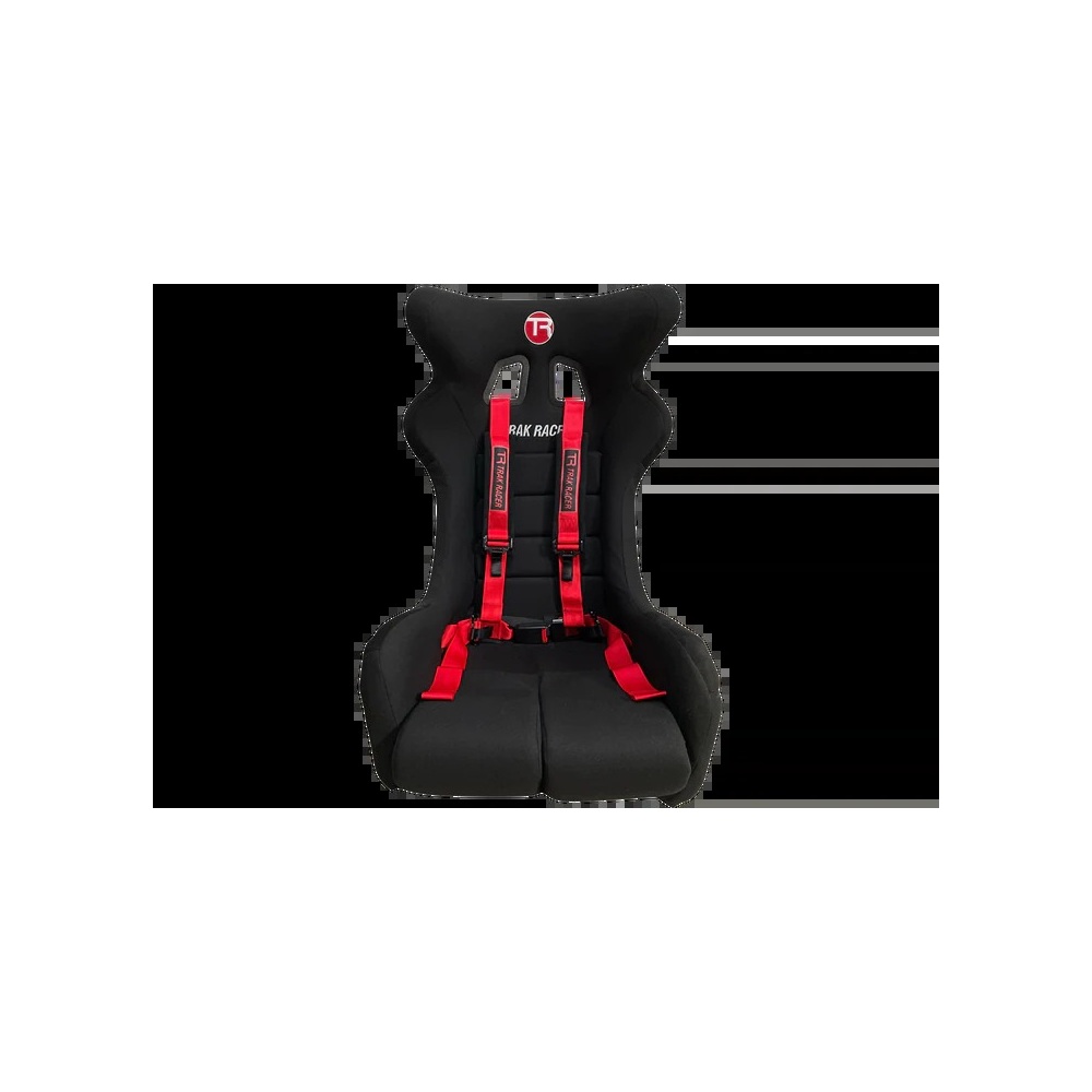 TRAK RACER Universal Red 4 Point Buckle Racing Seat Belt Harness