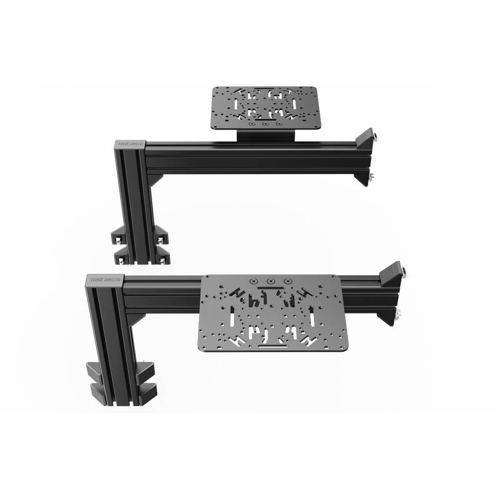 TRACK RACER Flight Sim Control Mounts with 2 Side Supports for all Aluminum Cockpits | TR80-2SMEX-FS