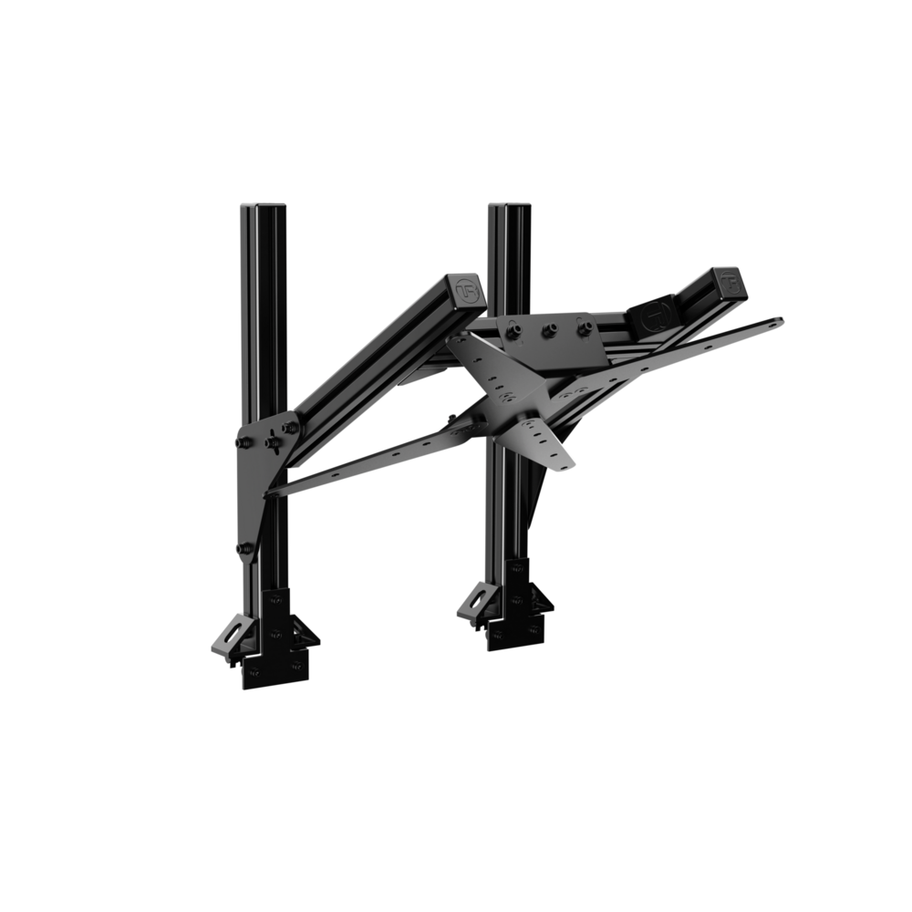 Trak Racer Black Aluminium Quad/Dual Overhead Monitor Stand Add-On with VESA Mount TR80-4M4-BLK