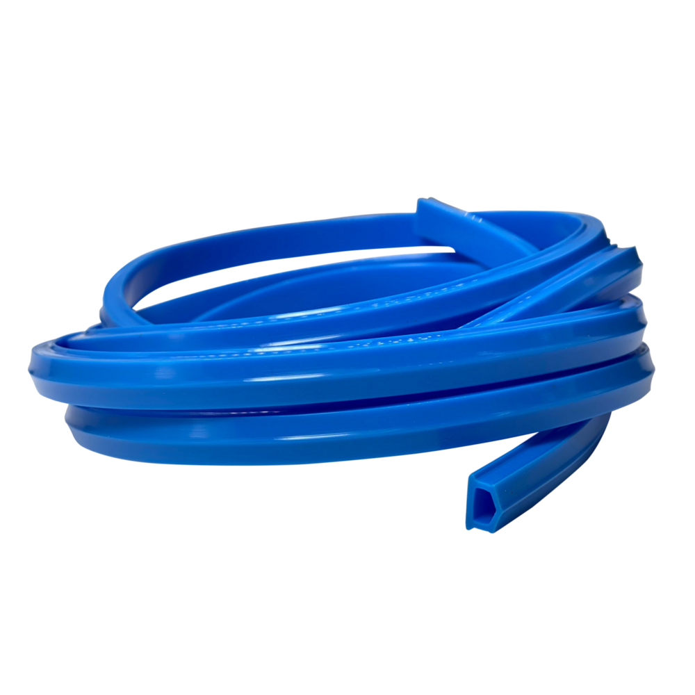 Trak Racer 2 Meter Rubber Aluminium Extrusion Dust Strip for 8mm T-Slot - Blue TR80-RUBS-BLUE
