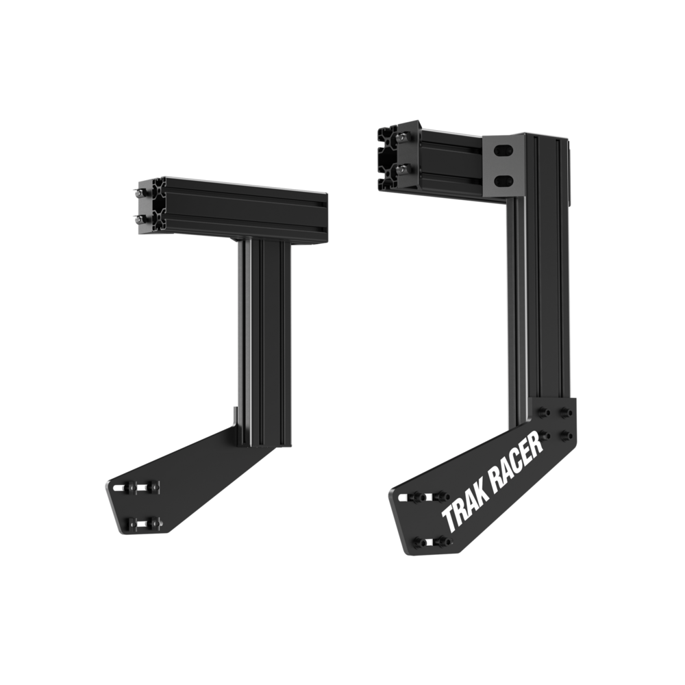 Trak Racer TR8020 Aluminium / Carbon Steel Integrated Monitor Mounts - Black TR80-TMKIT3-BLK